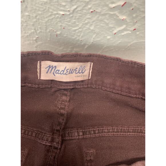 Madewell High Riser Skinny Jeans Size 27 Womens Stretch Maroon Burgundy - Picture 3 of 5